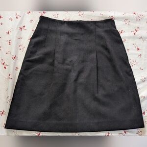 EUC H&M Women's A-Line Short Twill Skirt, Black,US Size 2/EU Size 34